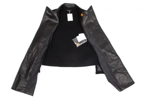 新品!コムデギャルソンCOMME des GARCONSバックニット切替レザーダブル
