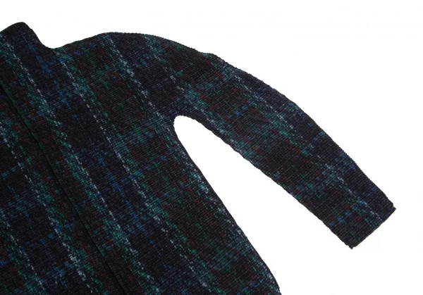 イッセイミヤケ ミーISSEY MIYAKE me チェックプリントボックスプリーツジップアップブルゾン 深緑他Free K-103959_005