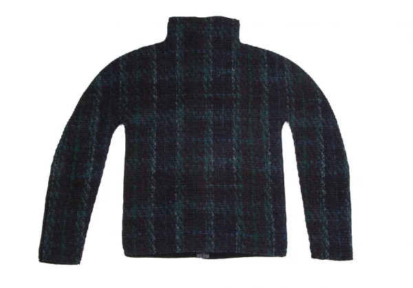 イッセイミヤケ ミーISSEY MIYAKE me チェックプリントボックスプリーツジップアップブルゾン 深緑他Free K-103959_009