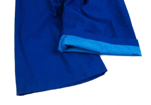 イッセイミヤケ ミーISSEY MIYAKE me ナイロン染め加工ワイドパンツ 青Free K-103961_007
