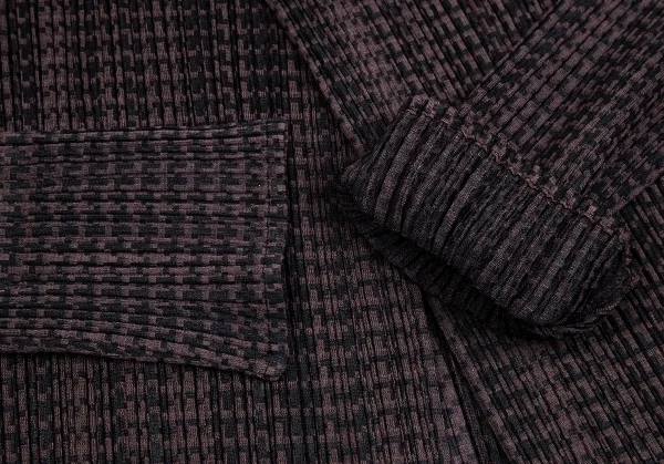 プリーツプリーズPLEATS PLEASE ポリレーヨンハウンドトゥースセットアップ 茶黒4・2 K-104000_006