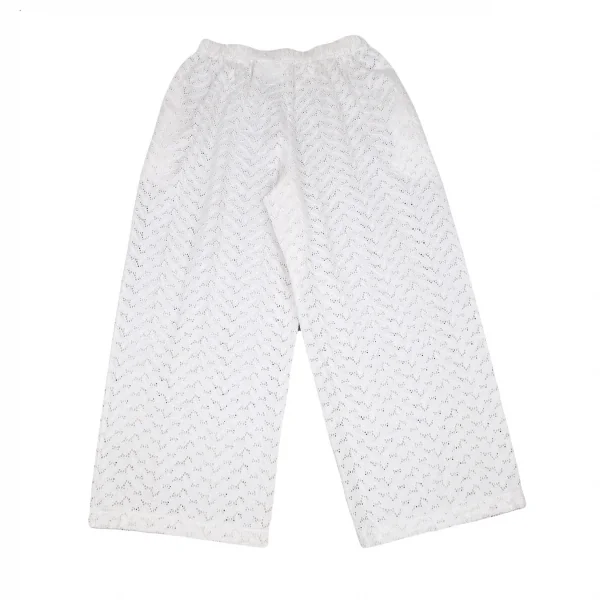 コムデギャルソンCOMME des GARCONS コットンリーフレース総柄ワイドパンツ オフM位 K-104017_008