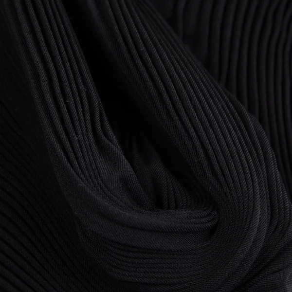 コムデギャルソンCOMME des GARCONSポリウールベルテッドアシンメトリーラッププリーツスカート 黒M K-104020_010