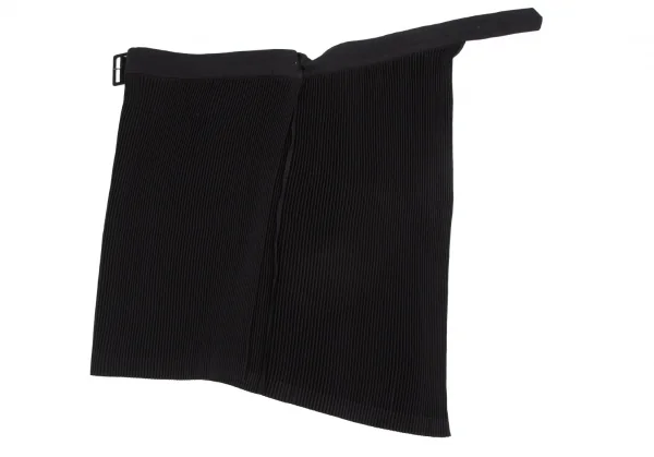 コムデギャルソンCOMME des GARCONSポリウールベルテッドアシンメトリーラッププリーツスカート 黒M K-104020_006