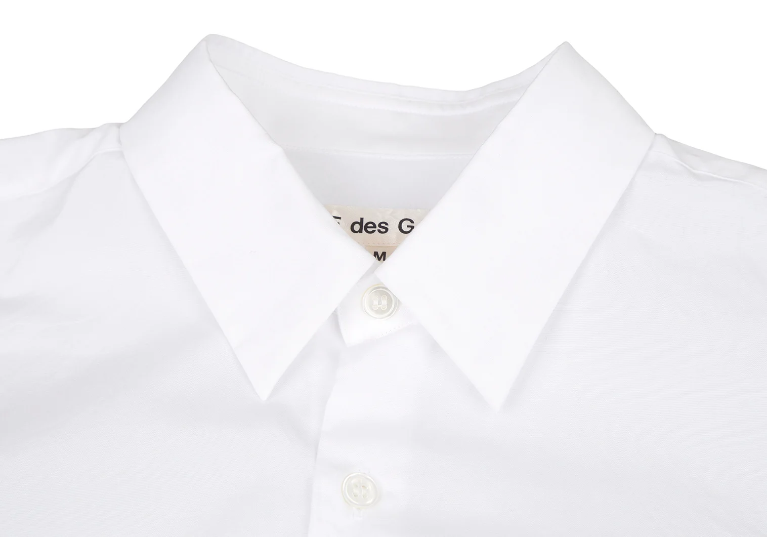 COMME des GARCONS Cotton Long Shirt White M (K-104036) | PLAYFUL