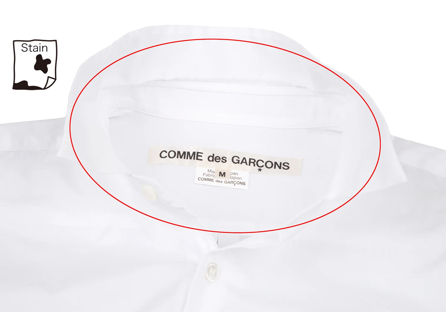 コムデギャルソンCOMME des GARCONSコットンカラーロングシャツ