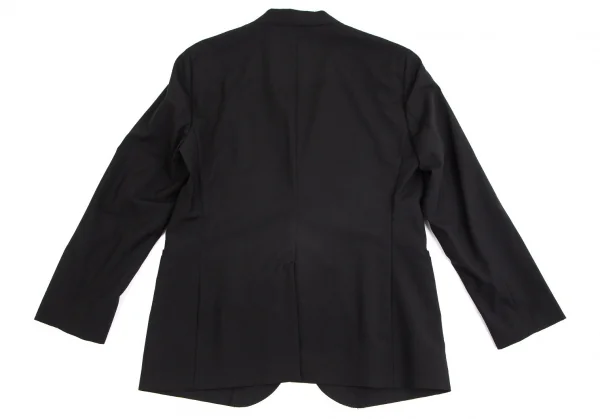 エンポリオアルマーニEMPORIO ARMANI ウール裁ち切りスナップボタンジャケット 黒50 K-104041_011