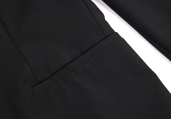 エンポリオアルマーニEMPORIO ARMANI ウール裁ち切りスナップボタンジャケット 黒50 K-104041_007