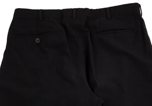 イッセイミヤケISSEY MIYAKEアイムプロダクト im product MEN ウールレーヨンツータックパンツ 黒80 K-104044_011