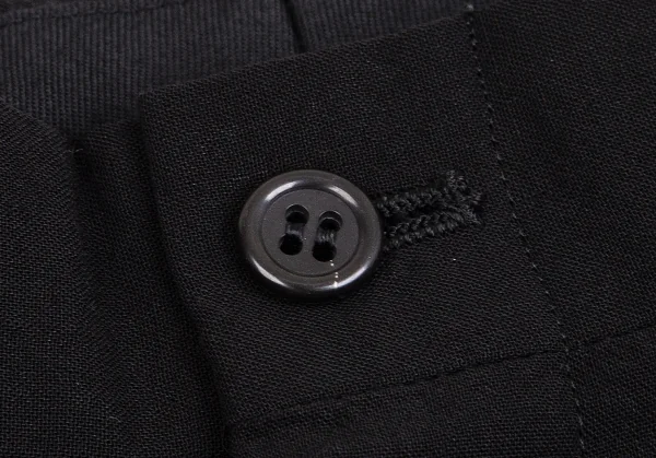 イッセイミヤケISSEY MIYAKEアイムプロダクト im product MEN ウールレーヨンツータックパンツ 黒80 K-104044_003