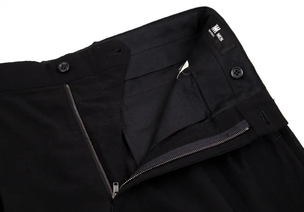 イッセイミヤケISSEY MIYAKEアイムプロダクト im product MEN ウールレーヨンツータックパンツ 黒80 K-104044_004