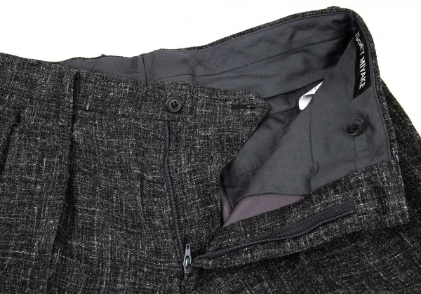 イッセイミヤケ メンISSEY MIYAKE MEN ウールヘンプツータックパンツ チャコール2 K-104051_004