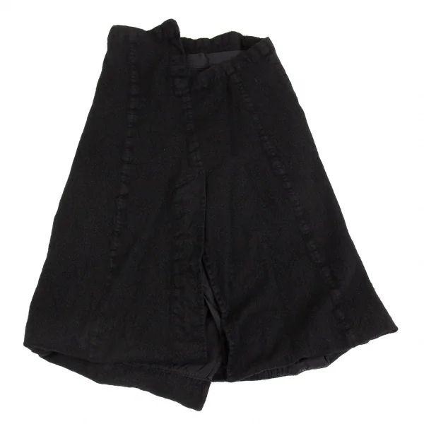 ジュンヤワタナベ コムデギャルソンJUNYA WATANABE COMME des GARCONSウール縮絨ダブルコートデザインバルーンスカート 黒M K-104059_012