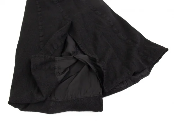 ジュンヤワタナベ コムデギャルソンJUNYA WATANABE COMME des GARCONSウール縮絨ダブルコートデザインバルーンスカート 黒M K-104059_014