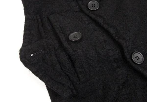 ジュンヤワタナベ コムデギャルソンJUNYA WATANABE COMME des GARCONSウール縮絨ダブルコートデザインバルーンスカート 黒M K-104059_005