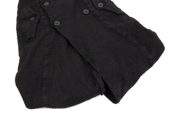 ジュンヤワタナベ コムデギャルソンJUNYA WATANABE COMME des GARCONSウール縮絨ダブルコートデザインバルーンスカート 黒M K-104059_006