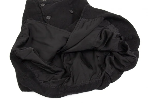 ジュンヤワタナベ コムデギャルソンJUNYA WATANABE COMME des GARCONSウール縮絨ダブルコートデザインバルーンスカート 黒M K-104059_007
