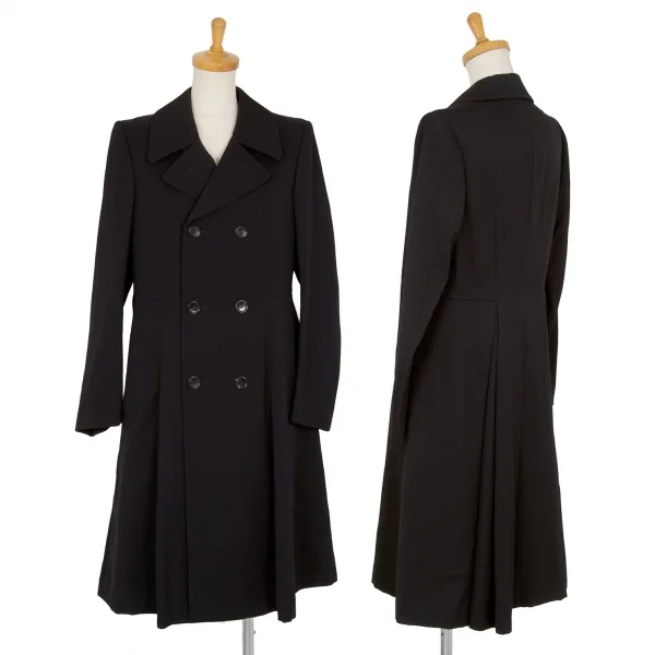 COMME des GARCONS Wool Double Box Pleats Coat Black S K-104064_001