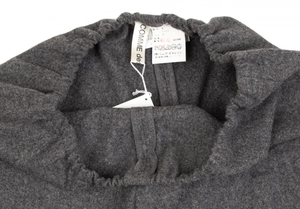 新品!コムデギャルソンCOMME des GARCONSメルトンウールイージーパンツ 杢グレーM K-104072_003
