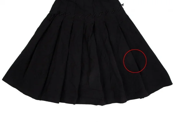 コムデギャルソンCOMME des GARCONSエステルグローブ編みプリーツスカート 黒M K-104076_010