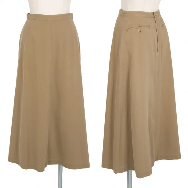 マドモアゼルノンノンMademoiselle NON NON 混紡コットンピケスカート ベージュL K-104091_001