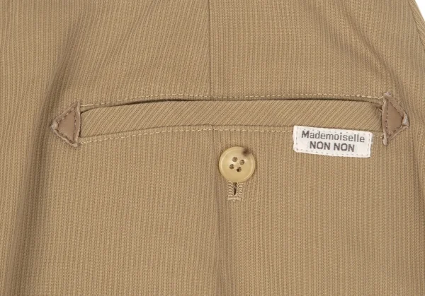 マドモアゼルノンノンMademoiselle NON NON 混紡コットンピケスカート ベージュL K-104091_011
