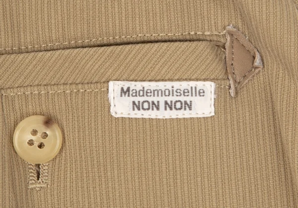 マドモアゼルノンノンMademoiselle NON NON 混紡コットンピケスカート ベージュL K-104091_012