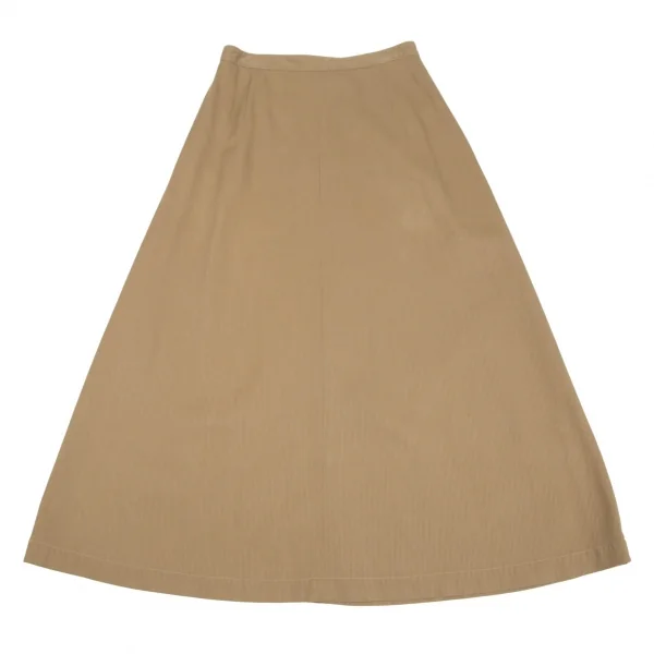 マドモアゼルノンノンMademoiselle NON NON 混紡コットンピケスカート ベージュL K-104091_002