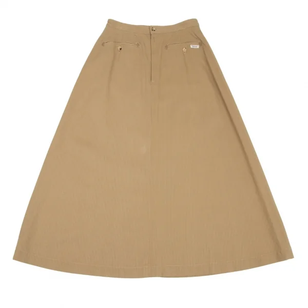 マドモアゼルノンノンMademoiselle NON NON 混紡コットンピケスカート ベージュL K-104091_007