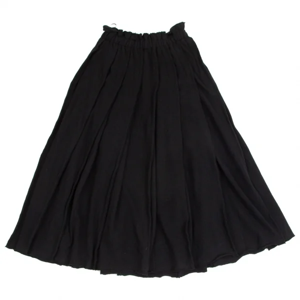 コムコム コムデギャルソンCOMME des GARCONSアンゴラ混インサイドアウトプリーツスカート 黒M K-104100_002