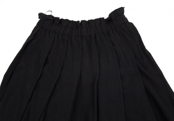 コムコム コムデギャルソンCOMME des GARCONSアンゴラ混インサイドアウトプリーツスカート 黒M K-104100_003