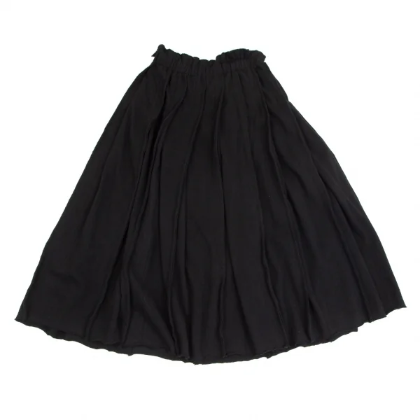 コムコム コムデギャルソンCOMME des GARCONSアンゴラ混インサイドアウトプリーツスカート 黒M K-104100_008