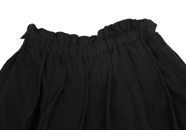 コムコム コムデギャルソンCOMME des GARCONSアンゴラ混インサイドアウトプリーツスカート 黒M K-104100_009
