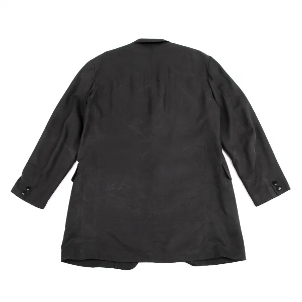 ヨウジヤマモト プールオムYohji Yamamoto POUR HOMMEシルクシワ加工ジャケット グレーM K-104115_013