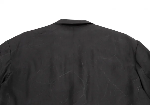 ヨウジヤマモト プールオムYohji Yamamoto POUR HOMMEシルクシワ加工ジャケット グレーM K-104115_014