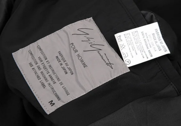 ヨウジヤマモト プールオムYohji Yamamoto POUR HOMMEシルクシワ加工ジャケット グレーM K-104115_019