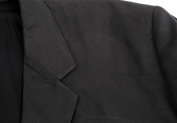ヨウジヤマモト プールオムYohji Yamamoto POUR HOMMEシルクシワ加工ジャケット グレーM K-104115_003