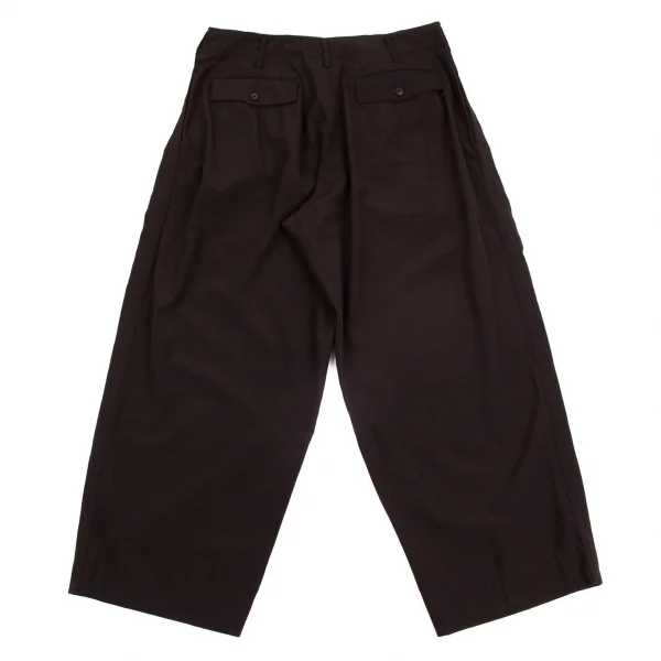 ワイズフォーメンY's for men ウールサイドラインワイドパンツ 茶3 K-104142_013