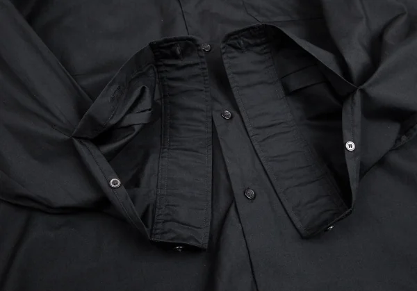 ヨウジヤマモト コスチュームドオムYohji Yamamoto COSTUME D' HOMME コットンブロードシャツ 黒4 K-104149_008