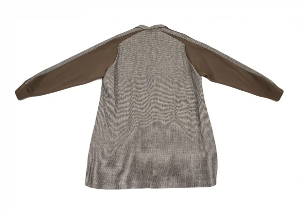 ヨウジヤマモト プールオムYohji Yamamoto POUR HOMME袖ジャージ切替ジャガードイチロージャケット 茶M K-104155_012
