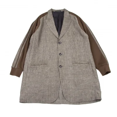 ヨウジヤマモト プールオムYohji Yamamoto POUR HOMME袖ジャージ切替ジャガードイチロージャケット