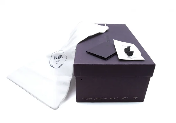 プラダPRADA スウェードポインテッドトゥサンダル 黒36.5(23.5位) K-104166_009