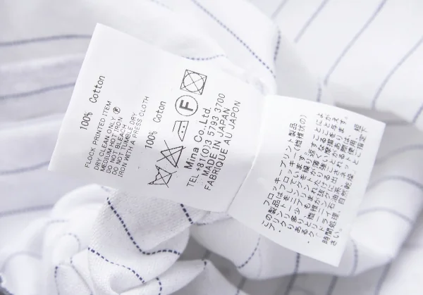 ミナペルホネンmina perhonen ビジュー装飾バードロゴフロッキープリントストライプトートバッグ 白 K-104171_015