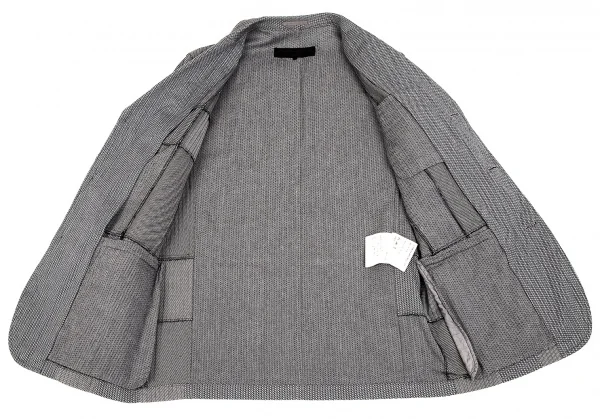 コムデギャルソン オムCOMME des GARCONS HOMME コットンフロントパッチワークジャケット グレーM K-104178_013