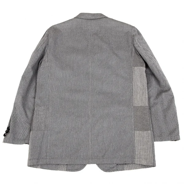 コムデギャルソン オムCOMME des GARCONS HOMME コットンフロントパッチワークジャケット グレーM K-104178_014