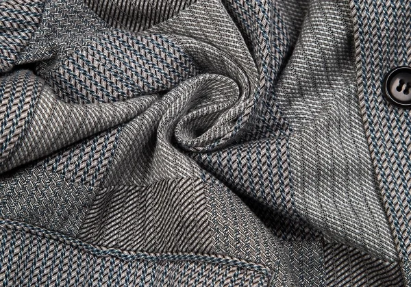 コムデギャルソン オムCOMME des GARCONS HOMME コットンフロントパッチワークジャケット グレーM K-104178_015
