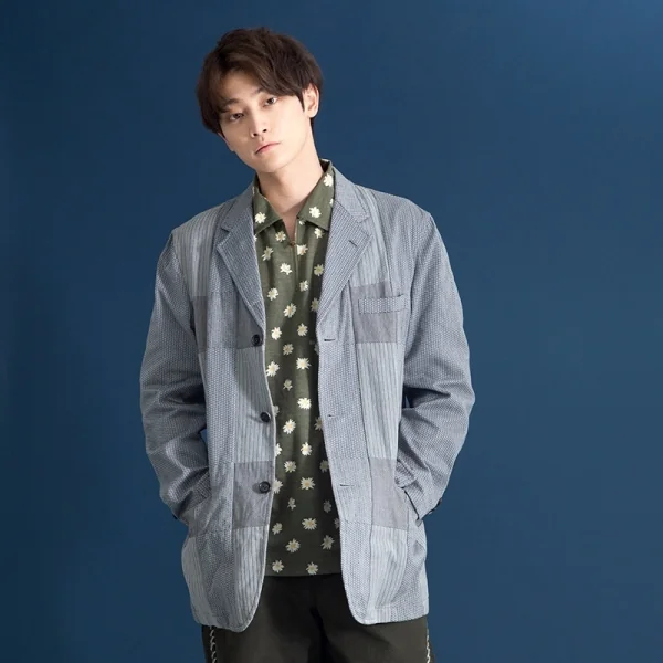 コムデギャルソン オムCOMME des GARCONS HOMME コットンフロントパッチワークジャケット グレーM K-104178_016