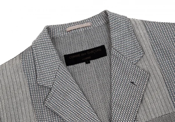 コムデギャルソン オムCOMME des GARCONS HOMME コットンフロントパッチワークジャケット グレーM K-104178_003