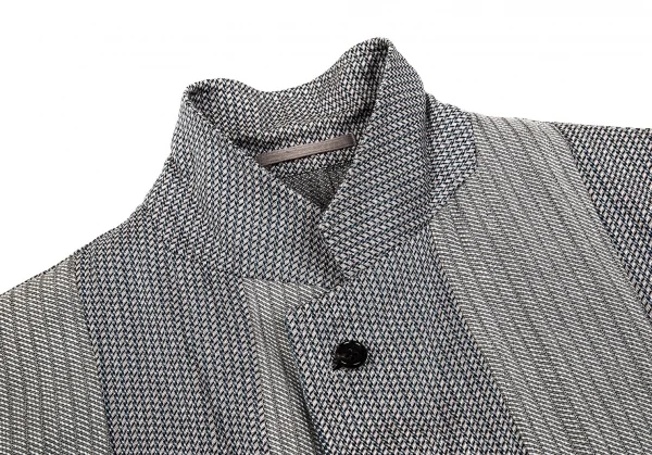 コムデギャルソン オムCOMME des GARCONS HOMME コットンフロントパッチワークジャケット グレーM K-104178_006