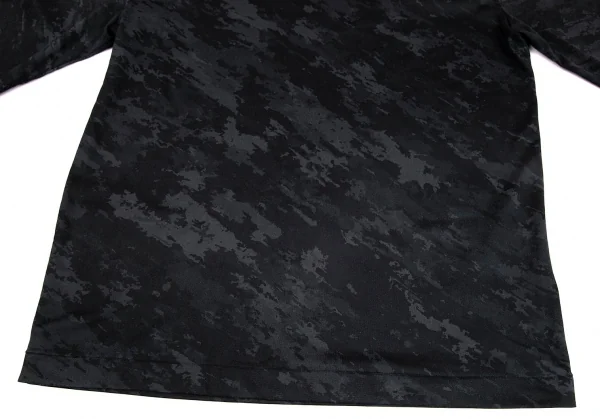 ブラックコムデギャルソンBLACK COMME des GARCONS カモフラプリントカットソー 黒グレーS K-104181_006